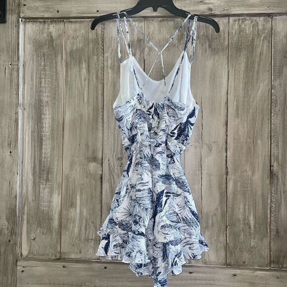 L’atiste Ruffle Romper Navy Palm - Picture 2 of 7